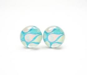 TAREN - Aqua Stud Earrings