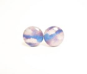 CLOUD - Blue Stud Earrings